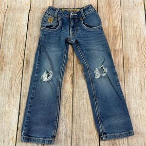 Cinch Western Denim Blue Jeans Boys Size 4S Distressed